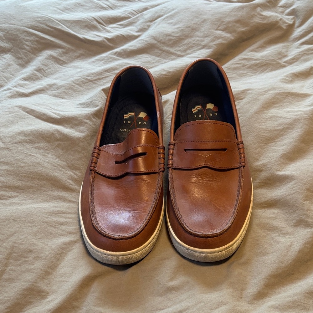 Cole Haan Men's Tan Leather Slip-Ons